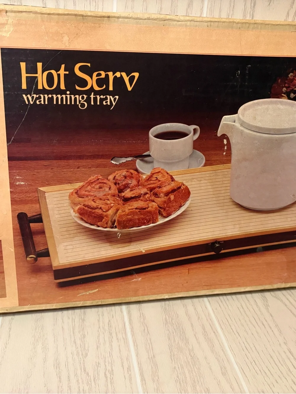 Vintage Rival hot electric tray. Hot plate With Original Box Tested Works